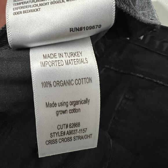 Agolde Criss Cross Straight Jeans Black Women Size 30 - Picture 10 of 11